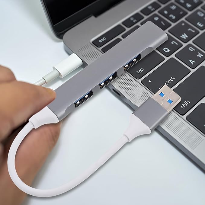 COHEALI USB Hub Multiport Expander for Laptop and PC Small USB Desk Hub with Packaging Box Compatible for Keyboard and Travel Use