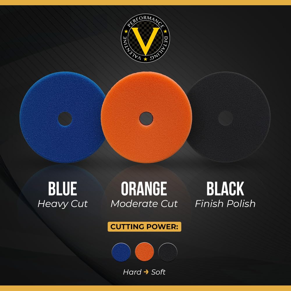 VPD SDO Black Foam Finishing Pad - Premium Compounding & Polishing Pad for Final Refinement & Very Light Swirls, Extra Fine Polish Use, Car Buffer Pad w/Tapered Edge, Made in USA, 3.5"