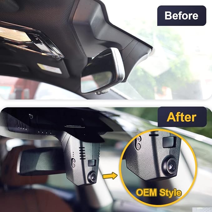 Fitcamx 4K Dash Cam Adapts for BMW 5 7 Series 2018-2023 530i 540i 530e M550i 740i 750i M760i 745e Xdrive (G30/G11), OEM Look, 2160P UHD Video, WiFi & APP, Loop Recording G-Sensor, Plug&Play, 64GB Card