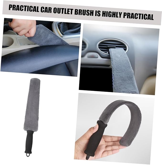 Cabilock 3pcs Vent Brush Duster Soft Cleaning Tool for Conditioner Outlets for Detailing and Dust Removal Tight Spaces and Comfortable Grip