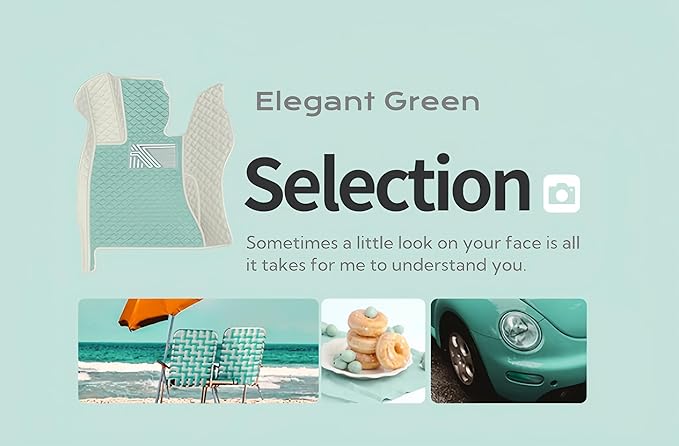 Custom Making Car Floor Mats for 98% Sedan SUV Car Protection Full Coverage Mats Anti-Slip Leather Floor Liners All Weather Car Floor Mats (Green)