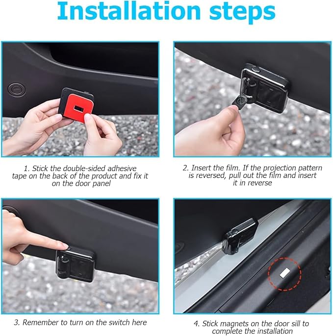 2Packs Car Door Lights Car Door Shadow Lights Projector Welcome Courtesy Lights fit for Ford Bronco Accessories -Red