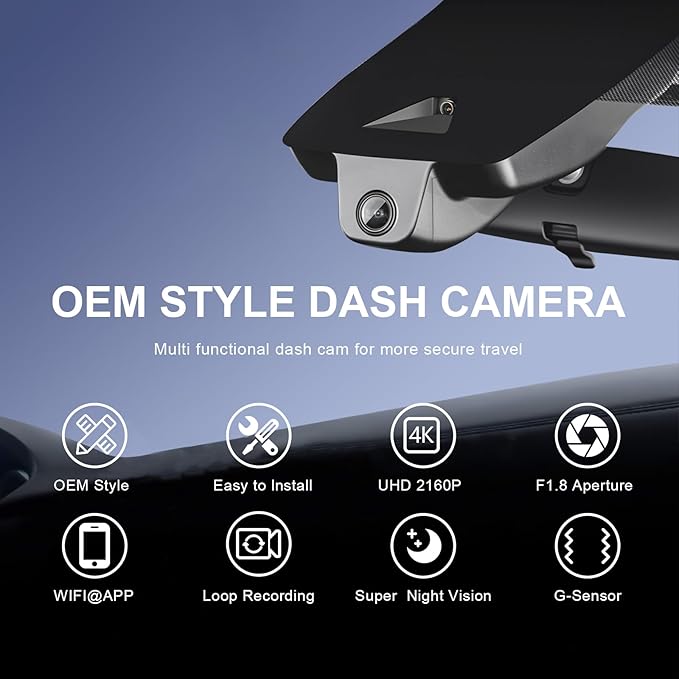 Mangoal Front 4K & Rear 1080p Dash Cam Custom fit for Toyota Corolla & Hybrid 2020 2021 2022, LE XLE XSE SE,Corolla Hatchback 2019-2022 Gen12 E210 (Model B), Integrated OEM Look, App & WiFi,128GB Card