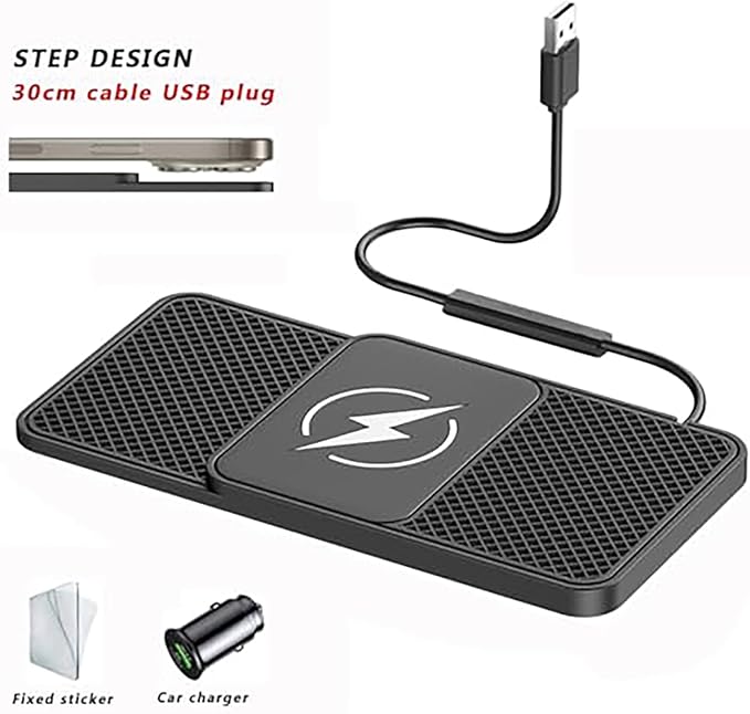 Wireless Car Charger Pad for Toyota RAV4 Hybrid (2018-2024) 5. Generation,20W Fast Wireless Phone Charger Cell Phone Cordless Charging mat,Non-Slip Phone Charging,30cm Cable USB