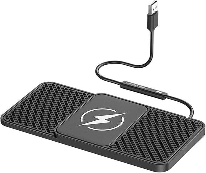 Wireless Car Phone Charger for Honda Pilot (YK1) 2016 – 2022, Type C/USB 20W Fast Charging Pad, Non-Slip Charging Station for Travel Home Office Desk, Lightweight, USB