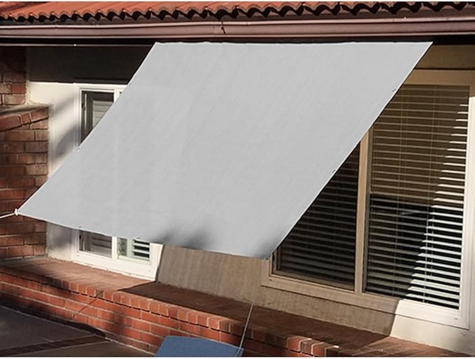 Alion Home Sun Shade Privacy Panel with Grommets and Hems on 4 Sides for Patio, Awning, Window, Pergola or Gazebo - Smoke Tan(12' W x 8' H)