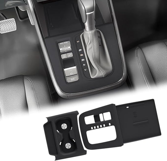 Silicone Gear Shift Panel Trim Cover for 2025 2026 Honda CRV Accessories Anti-Scratch Center Console Water Cup Holder Wireless Charging Protector Pad with CR-V 2023 2024(Not for Hybrid)-Black