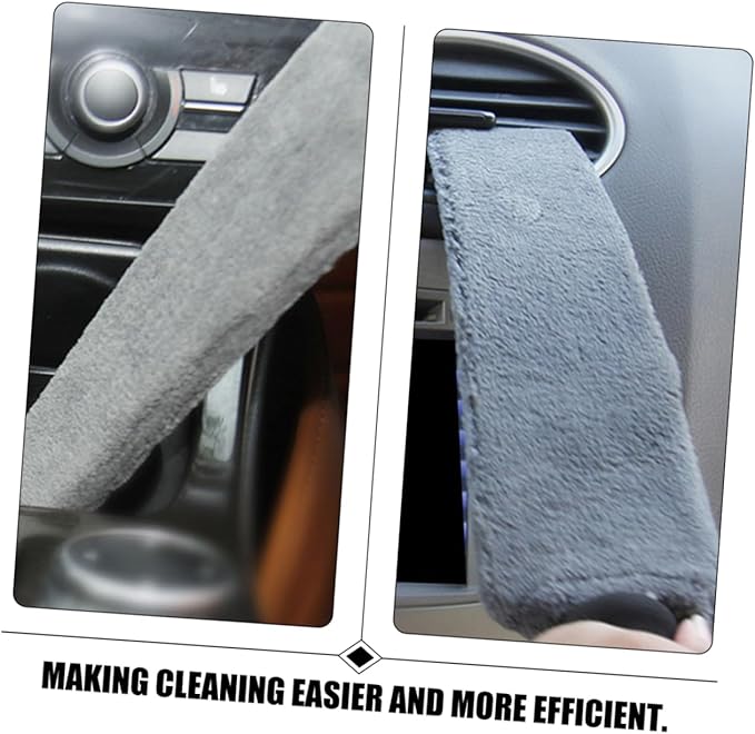 Zerodeko 2pcs Car Vent Cleaning Brush Air Conditioner Cleaner Car Outlet Brush for Detailing