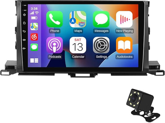 10.1 Inch IPS Touchscreen Android 13 Car Stereo for Toyota Highlander 2014-2019 with Wireless CarPlay & Android Auto 2+32GB Car Radio, Support GPS, WiFi 6, Bluetooth,5.4, FM, Backup Camera, SWC, USB