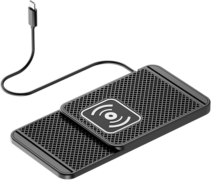 Wireless Charging Pad for Car for Kia K4 2025, Non-Slip Type C/USB 20W Fast Phone Charging Pad DIY Trim-to-Fit No Interior Damage,B&Type-C