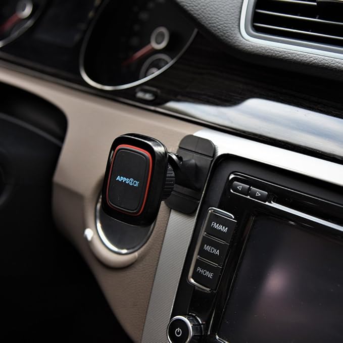 APPS2Car Magnetic Phone Holder for Car, Dashboard Magnetic Car Mount, 360° Rotation Magnet Phone Mount with Strong VHB Adhesive, for All Cell Phones