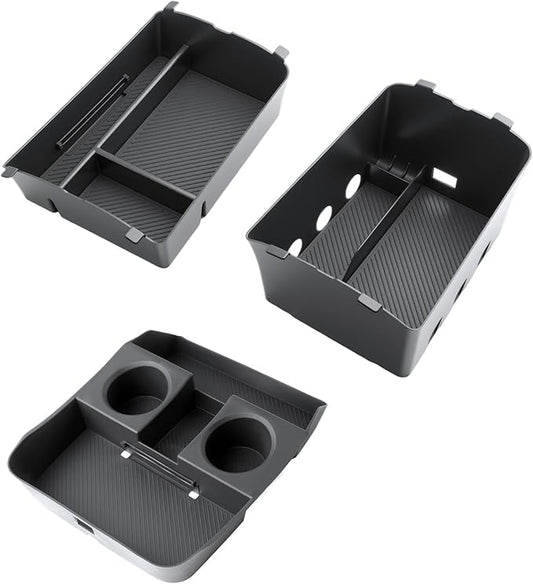 For Hyundai Palisade/Palisade Hybrid Center Console Organizer for 2026 Hyundai Palisade/Palisade Hybrid (Calligraphy) Middle Armrest Storage Tray 3PCS Interior Accessories - Only Fit Calligraphy Trim