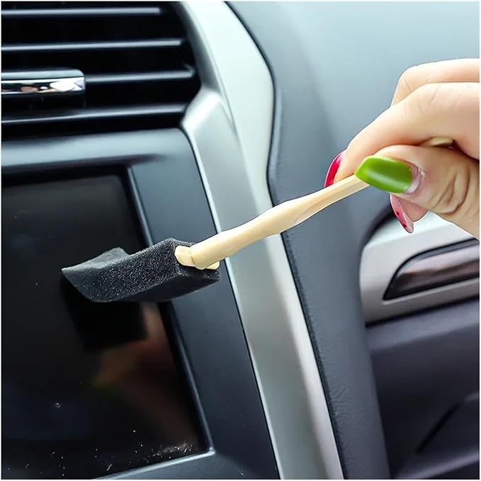 Car Air Conditioner Vent Cleaner Brush – Compact Detailing Tool for Cars, Homes, and Offices – Sponge Head, Sturdy Handle(30pcs)