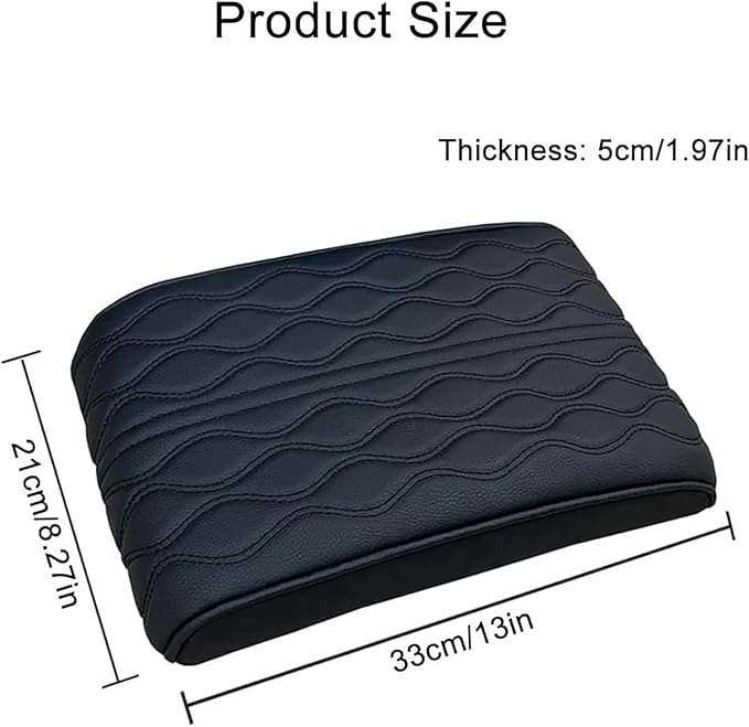 Leather Car Armrest Box Pad for Tesla Cybertruck 2023 2024, Memory Foam Car Center Console Cover Comfort Waterproof Arm Rest Cushion Pad Universal Accessories,B/Gray