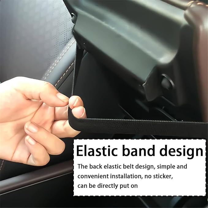 Car Center Console Cushion Pad for Kia EV9/EV9 GT-Line 2023-2025, Leather Armrest Box Pad Armrest Cover Arm Rest Cover Pad with 2 Storage Bags Waterproof for Most Vehicles Vehicles SUVs