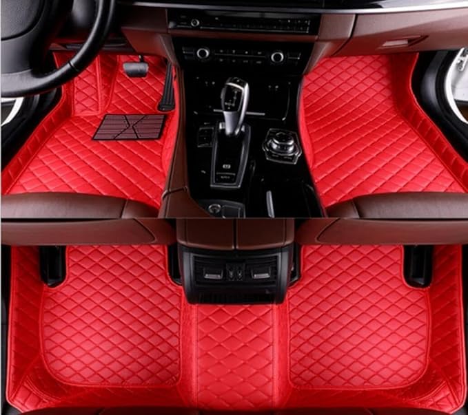 Custome Car Mats Accessories All Weather Floor mats Compatible with Automotive Floor Mats Passenger car mats (All Black White)