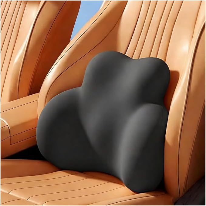 Car Lumbar Support Pillow for Chevrolet Captiva 2007-2012 2013 2014 2015 Memory Foam Back Support Cushion Breathable Car Seat Lumbar Pad Accessories,Dark Gray