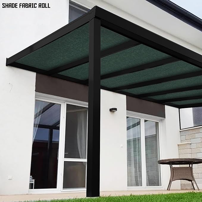 TANG Sun Shade Fabric Roll 8'x54' Shade Cloth for Garden Dark Green HDPE Mesh Shading Pergola Cover Replacement Canopy, 95% Blockage Sunshades for Outdoor Patio Backyard Plant