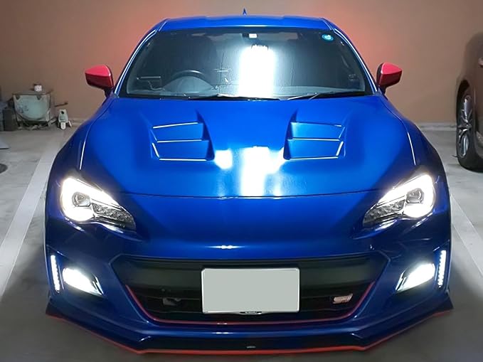 iJDMTOY JDM Style Exact Fit Xenon White LED Daytime Running Light Kit Compatible With 2017-2021 LCI Subaru BRZ, Smoked Lens