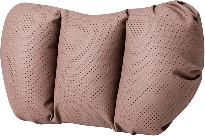 Car Neck Pillow & Lumbar Support for Kia Telluride Carnival Cadenza Stinger Ergonomic Breathable Mesh Auto Seat Back Cushion Headrest,Brown-Neck Pillow