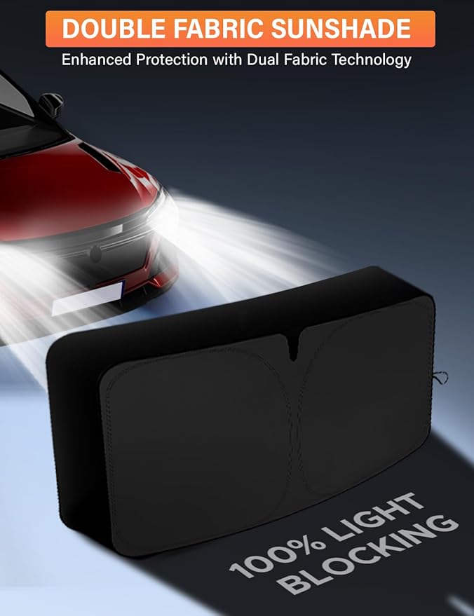 EcoNour Windshield Sunshade Compatible for Toyota RAV4 2013-2016 2017 2018, LE, XLE, Premium, XSE, Limited, SE, TRD Off-Road, Sun Visor for Front Window Sun Shade Cover, Car Accessories