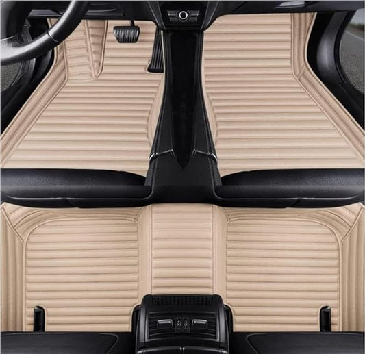 Custome Car Mats Accessories All Weather Floor mats Compatible with Automotive Floor Mats Passenger car mats (Beige 3D)