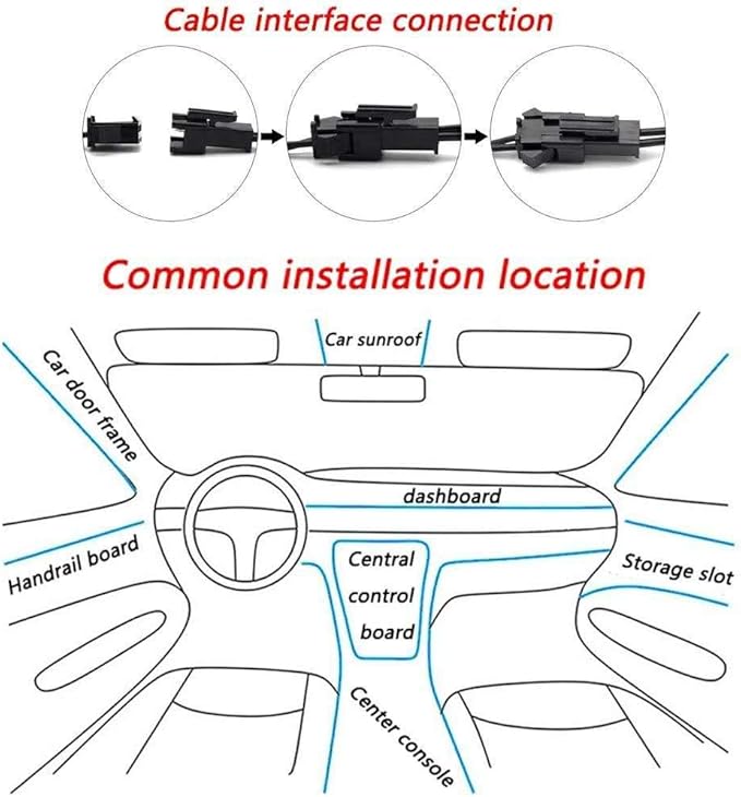 ABALDI Car Atmosphere Light El Wire Car Interior LED Strip Rope Neon Light for Car Interior Decoration(5m/16ft,Orange)