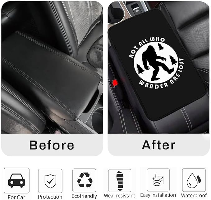 Southwestern Ethnic Vehicle Center Console Armrest Cover Pad,Western American Car Accessories Middle Console Cushion Pad,Auto Arm Rest Mat Aztec Gifts for Women Men Dad for Most Vehicle SUV Truck