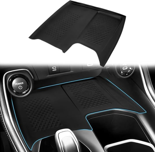 Wireless Charging Mat Compatible with Toyota Grand Highlander 2024-2025, Center Console Phone Wireless Charger Protective Pad Anti-Slip Interior Accessories Black