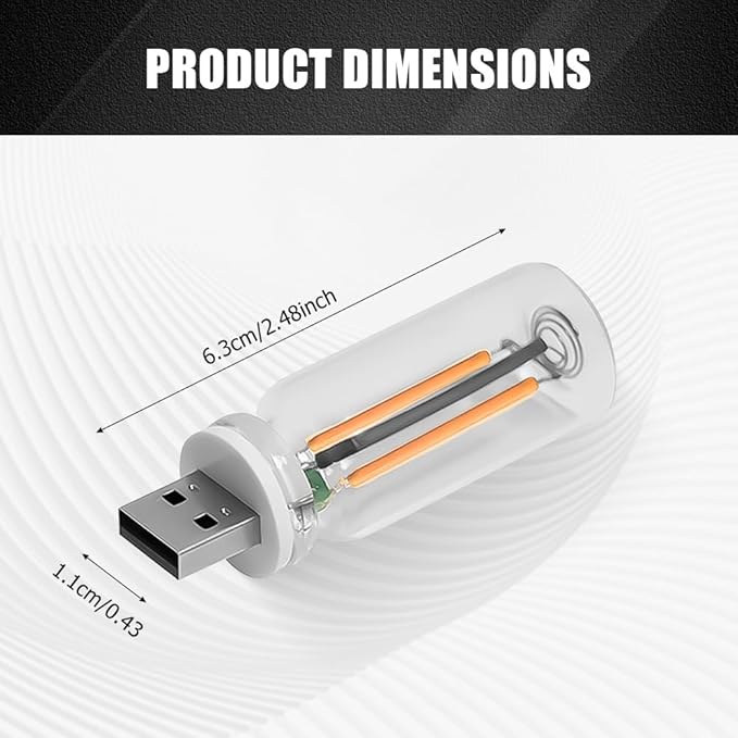 USB LED Car Interior Atmosphere Light, Auto Interior Lights, Plug-in USB Automotive Light, Universal Portable Auto Ambient Lighting Kit Car Accessories for Cars, Bedroom, Hallway (Warm Color)