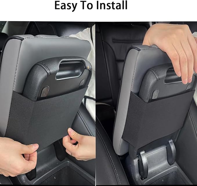 Car Armrest Pad for Volkswagen VW Atlas (7-Seater) 2018 2019 2020 2021 2022 2023 2024 2025 Memory Cotton Armrest Box Pad Center Console Scratch Pad Cushion Protector,Grey
