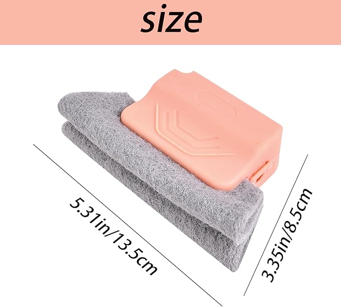 2026 New Magic Window Track Cleaner, Window Groove Cleaning Brush Tools Set, for Cleaning Tile Grout, Louver Blades, Car Air Conditioning Vents, and Narrow Gaps (6pcs Pink)