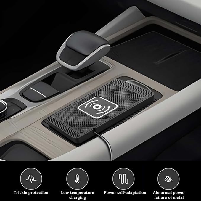 Wireless Car Charger Pad for Nissan Armada 2005-2026, Type-C/USB 15W Car Wireless Charger Non-Slip Cordless Charging Mat Car Accessories,A-30cm USB Interface