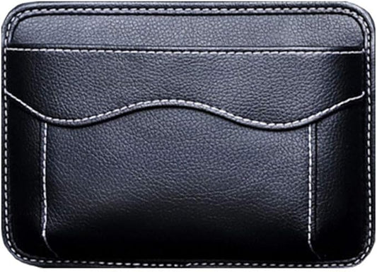 Car Side Pocket Organizer, Auto Seat Pockets PU Leather Pen Phone Holder Tray Pouch Used for Car Door, Window, Console, Seat -Fits to Organize Document, Registration, Notepad, Gadgets, Pen