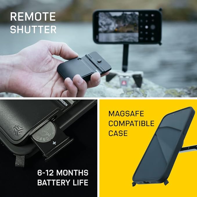 FJORDEN Pro Bundle for iPhone 17 Pro Max - Magsafe Phone Grip, Camera Grip with Shutter Button - Magnetic DSLR Style Kit, Strap & Carry Case