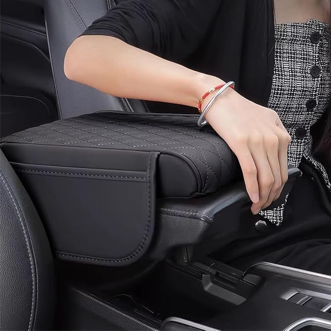 Car Armrest Pad for BMW X3 G01 F25 E83 2003-2019 2020 2021 2022 2023 2024 Leather Armrest Box Mat Center Console Cushion Pad Universal Armrest Seat Box Cover Protector,Red
