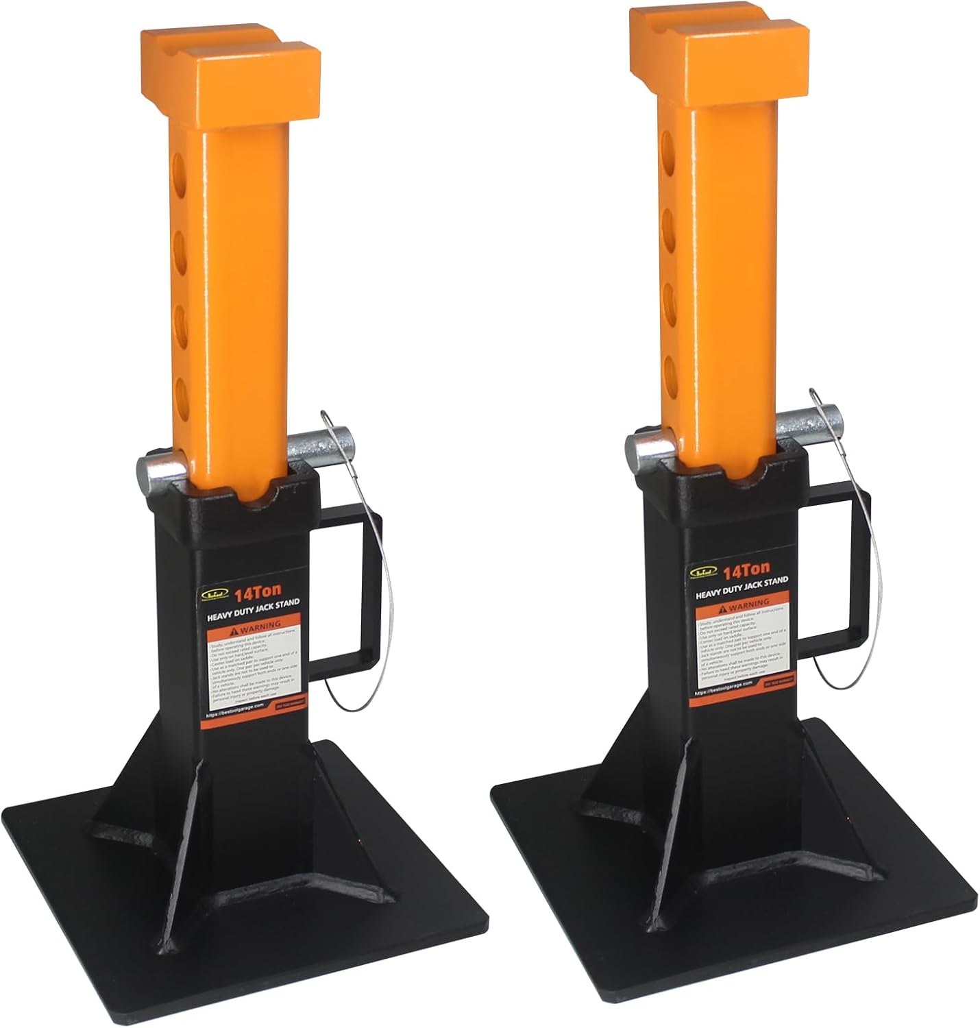 BESTOOL Heavy Duty Jack Stand，Car Jack Stand with Security Locking Pins-14 ton(28000Ibs) Capacity, 2 Pack