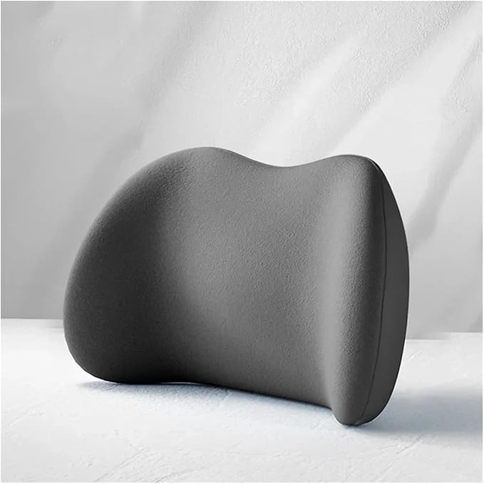 Memory Foam Car Neck Pillow - Soft fit for Seat Headrest & Lumbar Support Cushion(Black 1set)