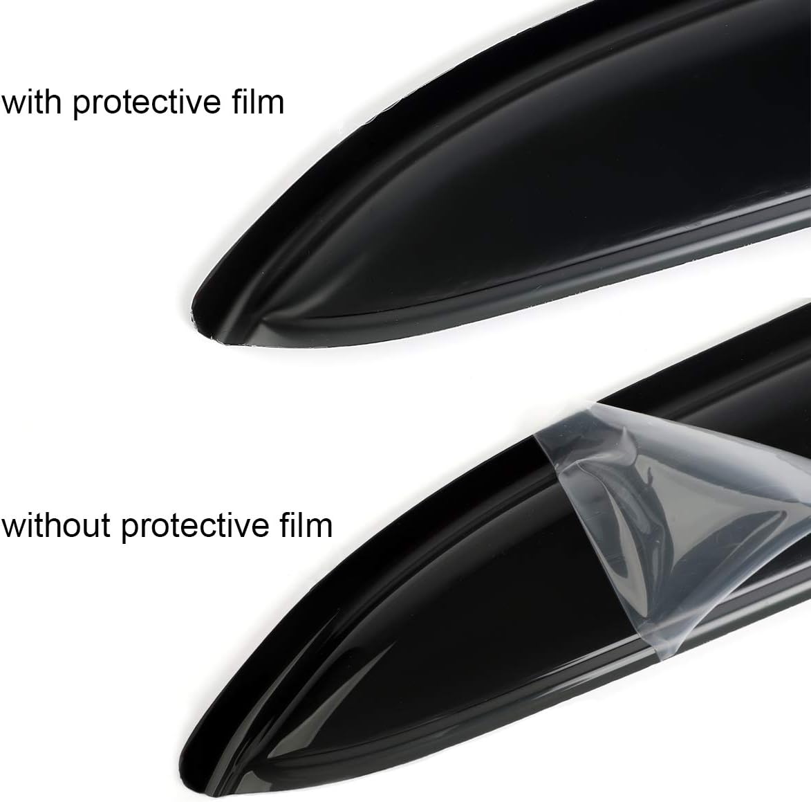 Side Window Wind Vent Deflector, 2pcs Out-Channel Tape-On Sun Rain Guards Set, Dark Smoke Nice Window Visor fit for 1996-2000 Honda Civic 2-Door Coupe 92602