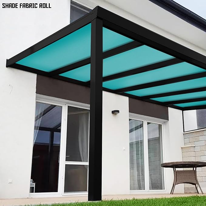 TANG Sun Shade Fabric Roll 8'x146' Shade Cloth for Garden Turquoise Green HDPE Mesh Shading Pergola Cover Replacement Canopy, 95% Blockage Sunshades for Outdoor Patio Backyard Plant
