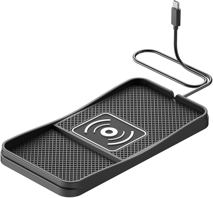 Car Wireless Charger Pad for Acura ILX 2013-2022, Type-C/USB 20W Fast Wireless Car Charger Pad Non-Slip Cordless Charging Mat,A-30cm Cable Type-C Plug