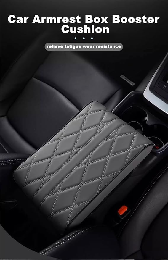 for Alfa Romeo Stelvio (949) 2017 2018 2019 2020 2021 2022 Car Center Console Cover, Leather Memory Foam Protection Pad, Hand Rest Pillow with Height Increase, Interior Accessory,Beige, normal