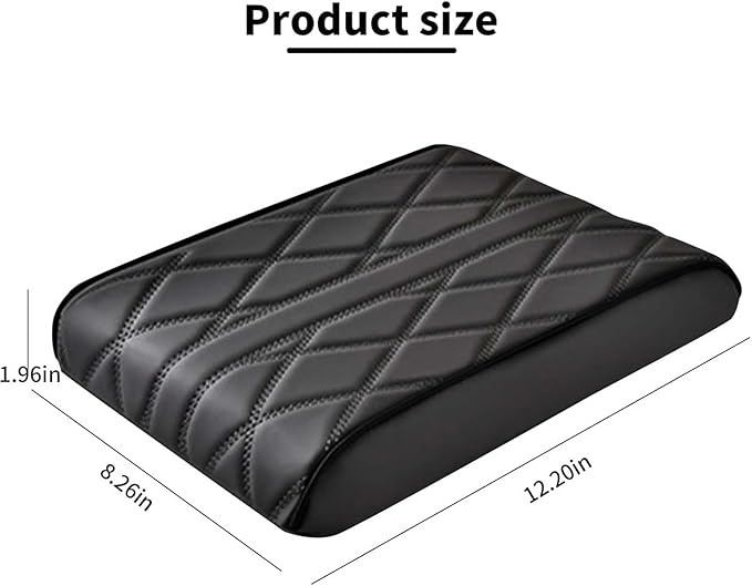 Car Armrest Cushion for Jaguar F-Pace 2015-2019 2020 2021 2022 2023 2024 2025, Car Center Console Cover Armrest Pad Soft Leather Car Interior Accessories,Grey