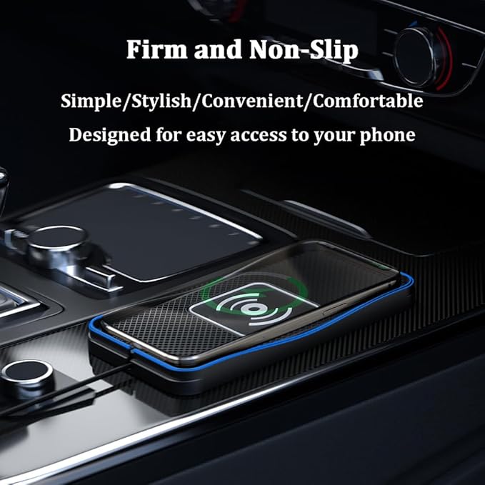 Wireless Car Charger Pad for Mazda CX-5 2013-2025, Type-C/USB 20W Car Wireless Charger Non-Slip Phone Charging Pad Car Accessories,B 30cm Cable USB Plug