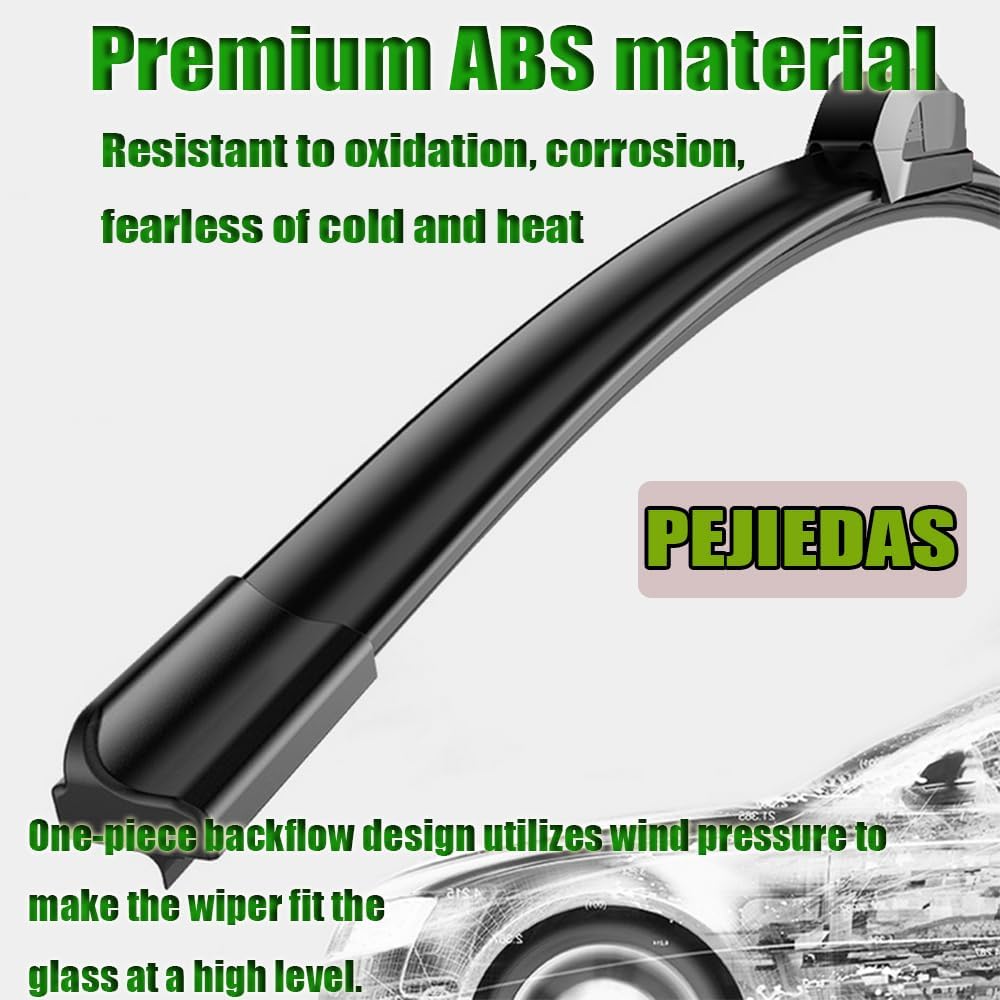 3 Wiper Blades, Front Wiper + Rear Wiper Blades for 2013-2016 Mazda CX-5,2007-2012 Hyundai Santa Fe (24 inch + 18 inch + 14 inch) OE Original Style