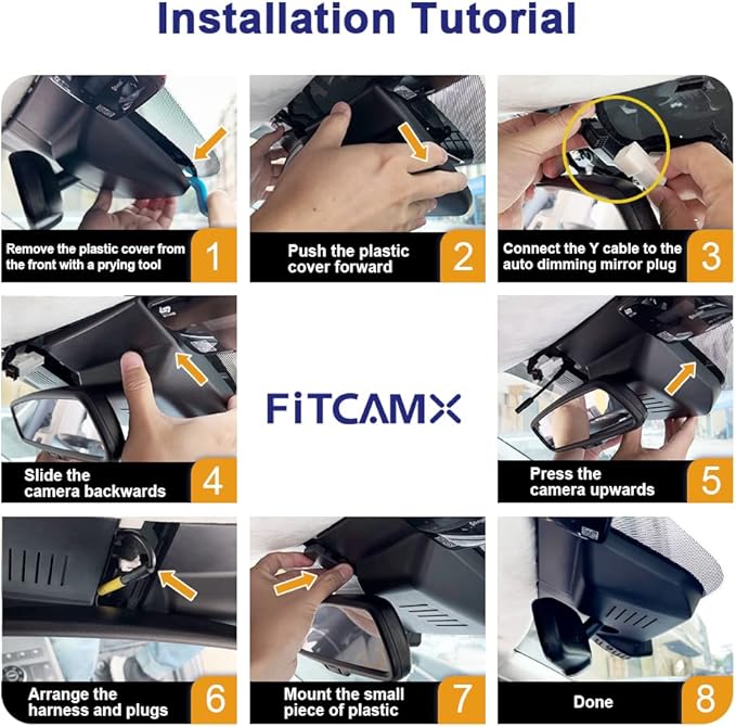 Fitcamx Front 2K+Rear 1080P Dash Cam Adapts for Genesis G70 2019-2026 (Part No Ends with#G9000), OEM Style, Dual HD Video, WiFi & APP, Loop Recording, Gravity Sensor, Easy to Operate, 64GB Card