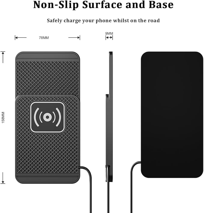 Wireless Charging Pad for Car for Toyota 4Runner bZ bZ4X C-HR Corolla Cross FJ Cruiser 2000-2026, 20W Fast Wireless Car Charger Pad Type-C/USB Non-Slip Phone Charging Mat