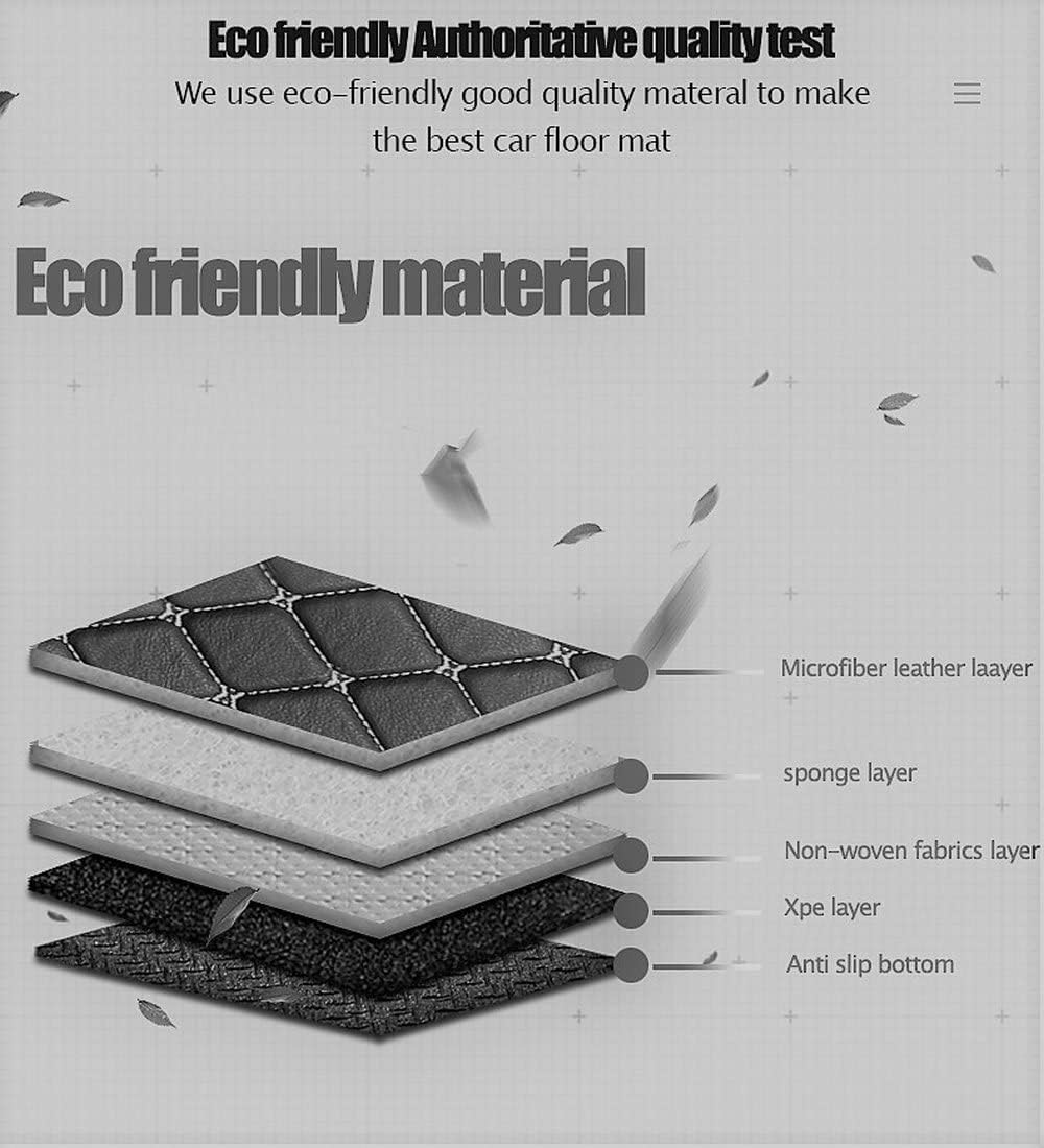 Custom Car Floor Mat Compatible with BMW Mercedes-Benz Toyota Cadillac Lexus Honda Infiniti Nissan Hyundai Kia Audi All Models Cars Sedans SUVs Automotive Mats (Black and Green bar)