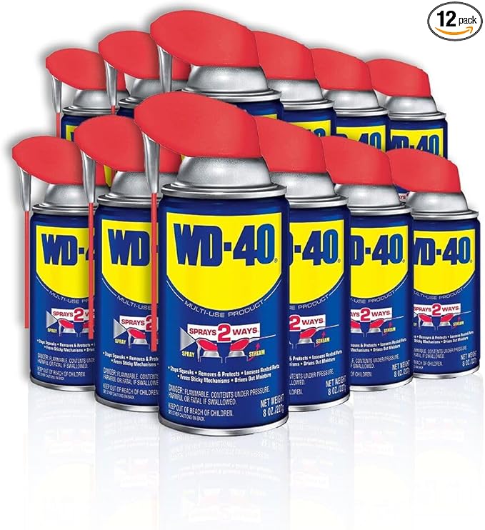 WD-40 Multi-Use Product with Smart Straw Sprays 2 Ways, 8 OZ [12-Pack]