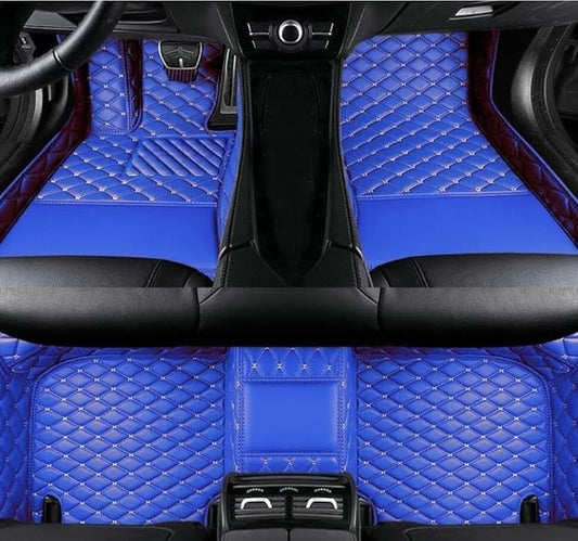 Custome Car Mats Accessories All Weather Floor mats Compatible with Automotive Floor Mats Passenger car mats (Blue)